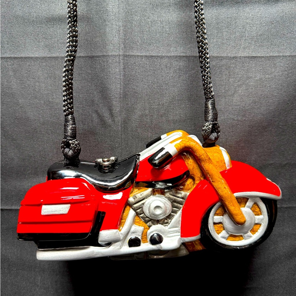 Timmy Woods Red Motorcycle Purse--Signed by the Artist!